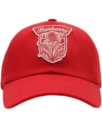 Burberry - Cotton Gabardine Thistle Shield Cap - Lyst