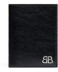 Balenciaga - Leather Logo Bifold Wallet - Lyst