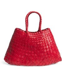 Dragon Diffusion - Small Leather Woven Santa Croce Tote Bag - Lyst
