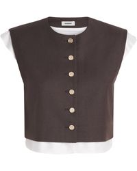 Sandro - Wool-Blend 2-In-1 Crop Top - Lyst