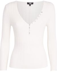 PAIGE - Pointelle Ginnette Top - Lyst