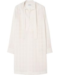 Burberry - Cotton Voile Mini Dress - Lyst
