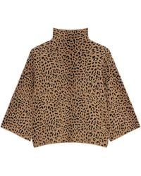Givenchy - Bouclé Leopard High-Neck Top - Lyst