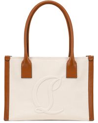 Christian Louboutin - By My Side Small Canvas Tote Bag - Lyst