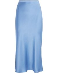 Anine Bing - Silk Bar Midi Skirt - Lyst