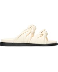 Dear Frances - Leather Knot-Strap Tye Slides - Lyst