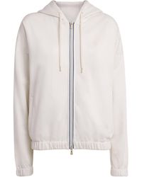 Eleventy - Cotton-Blend Zip-Up Hoodie - Lyst