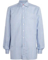 Isaia - Cotton-Linen Check Shirt - Lyst