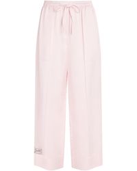 Sandro - Satin Wide-Leg Trousers - Lyst