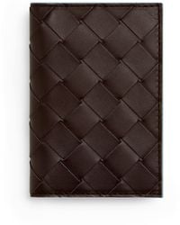 Bottega Veneta - Leather Intrecciato Card Holder - Lyst