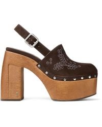 Jimmy Choo - Alida 135 Suede Platform Clogs - Lyst
