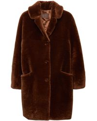 Prada - Shearling Coat - Lyst
