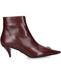 Versace - Leather La Medusa Ankle Boots 55 - Lyst