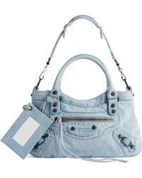 Balenciaga - Denim Le City First Top-Handle Bag - Lyst