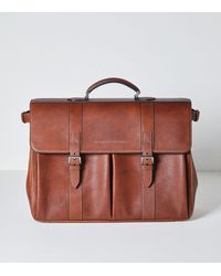 Brunello Cucinelli Leather Logo Briefcase - Brown