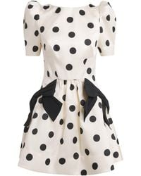 Rebecca Vallance - Satin Polka Dot Bacio Mini Dress - Lyst