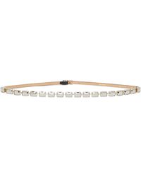 Max Mara - Nappa Leather Jewelled Belt - Lyst