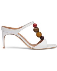 Malone Souliers - Leather Beaded Lena Heeled Sandals 70 - Lyst
