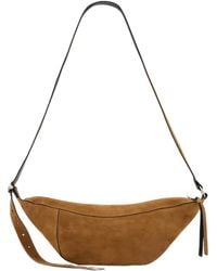AllSaints - Goat Suede Esme Cross-Body Bag - Lyst