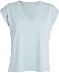 FRAME - Cotton Easy V-neck T-shirt - Lyst