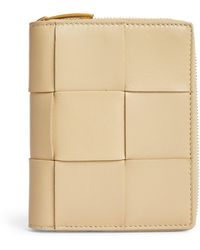 Bottega Veneta - Leather Intreccio Zip-around Wallet - Lyst