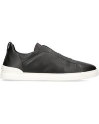 ZEGNA - Leather Triple Stitchtm Sneakers - Lyst