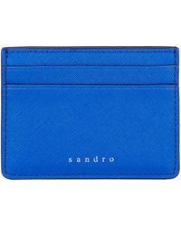 Sandro Leather Card Holder - Blue