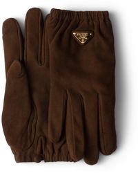 Prada - Suede Gloves - Lyst