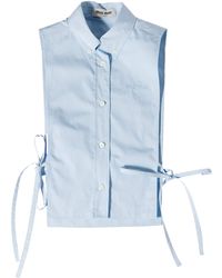 Miu Miu - Cotton Poplin Side-Tie Blouse - Lyst