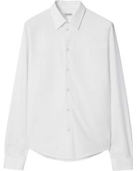 Burberry - Cotton Poplin Ekd-Embroidered Shirt - Lyst
