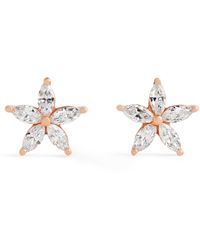 BeeGoddess - And Diamond Apple Seed Stud Earrings - Lyst