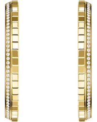 Chopard - Large And Diamond Ice Cube Hoop Earrings - Lyst