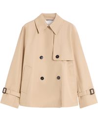 Weekend by Maxmara - Gabardine Cropped Trench Coat - Lyst