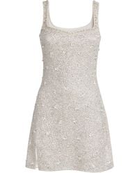Clio Peppiatt - Crystal Square-Neck Mini Dress - Lyst