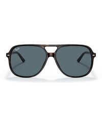 Ray-Ban - Tortoiseshell Bill Square Aviator Sunglasses - Lyst