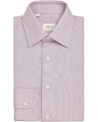 Brioni - Cotton Micro-Houndstooth Shirt - Lyst