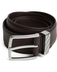 Bottega Veneta - Leather Intreccio Loop Belt - Lyst