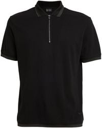 Emporio Armani - Zip-up Polo Shirt - Lyst