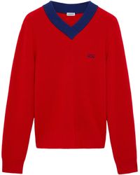 Loewe - Cotton-Wool V-Neck Sweater - Lyst