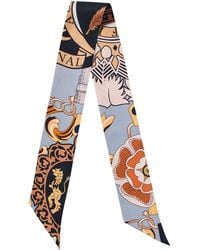 Aspinal of London - Silk Shield Skinny Scarf - Lyst