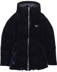 Prada - Velvet Down Jacket - Lyst