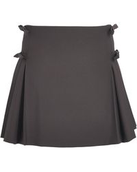 Sandro - Side-Bow Pleated Mini Skirt - Lyst