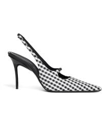 Alaïa - Vichy Print Drop Slingback Pumps 80 - Lyst