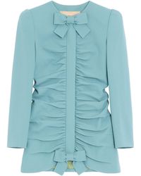 Valentino - Virgin Wool Ruched Jacket - Lyst
