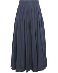 Max Mara - Taffeta Pleated Maxi Skirt - Lyst