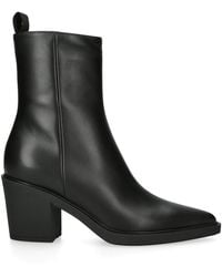 Gianvito Rossi - Leather Dylan Ankle Boots 60 - Lyst