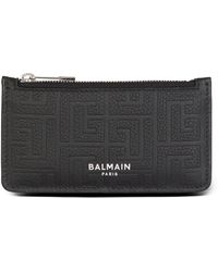 Balmain - Leather Labyrinth Coin Purse - Lyst