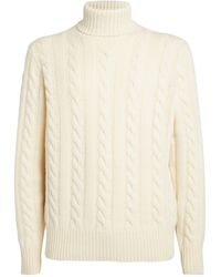 Ralph Lauren - Wool-cashmere Cable-knit Sweater - Lyst