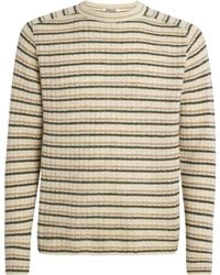 AURALEE - Wool-Cashmere Stripe Sweater - Lyst