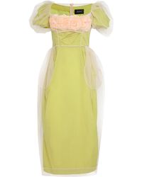 Simone Rocha - Layered Carnation Balconette Midi Dress - Lyst